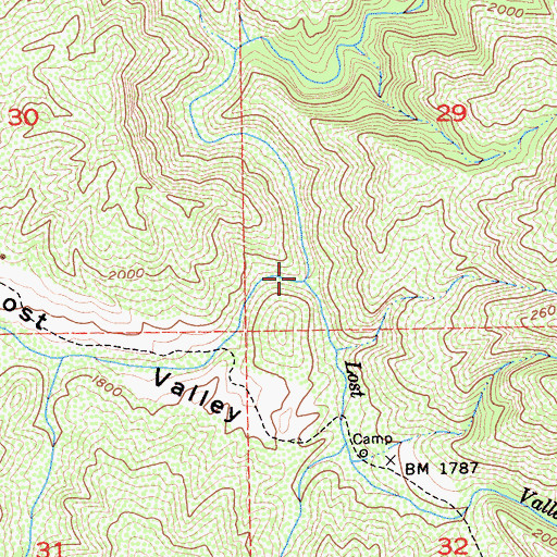 Topographic Map of Higgins Creek, CA