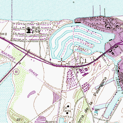 Topographic Map of Port Isabel Junior High School, TX