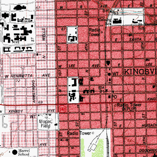 Topographic Map of Epiphany Episcopal School, TX