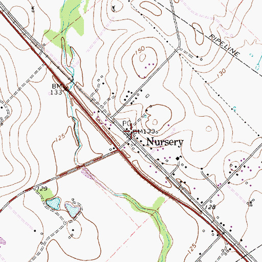 Topographic Map of Nursery Elementary School, TX
