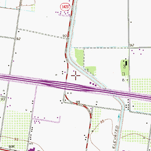 Topographic Map of Patricia S Garza Elementary School, TX