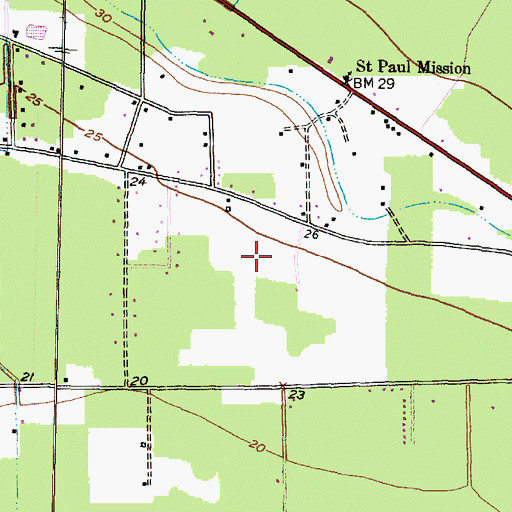 Topographic Map of Wild Peach Elementary School, TX