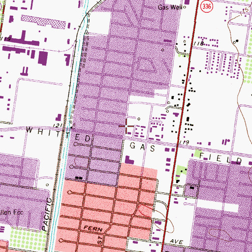 Topographic Map of Central Christian School, TX