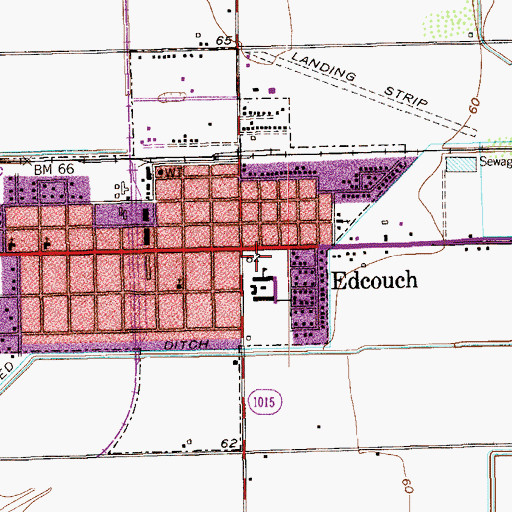 Topographic Map of Edcouch Elementary School, TX