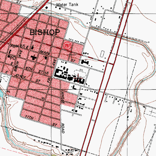 Topographic Map of Nueces County Juvenile Justice Alternative Education Program, TX
