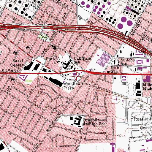 Topographic Map of Texas Serenity Academy, TX