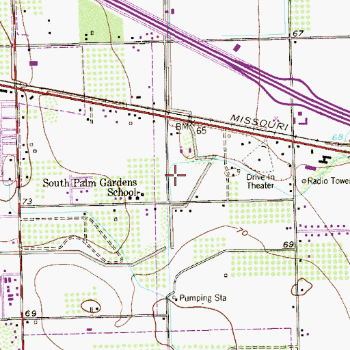 Topographic Map of South Texas High School Health Professions, TX