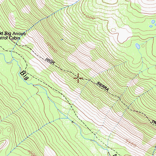 Topographic Map of High Sierra Trail, CA