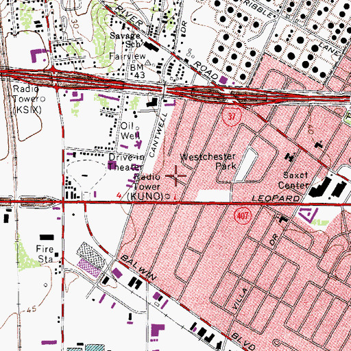 Topographic Map of Gulf Coast Council of La Raza Runaway Shelter, TX