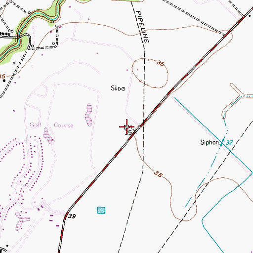 Topographic Map of Windsong Intermediate School, TX