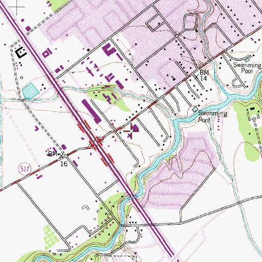 Topographic Map of True Cross Elementary School, TX