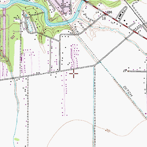 Topographic Map of Hughes Road Elementary School, TX