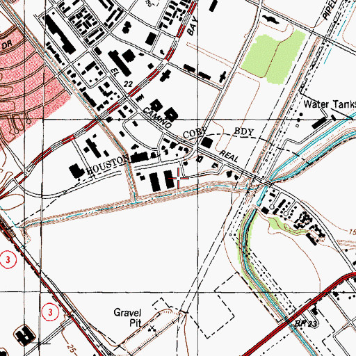 Topographic Map of Galloway Upper School, TX