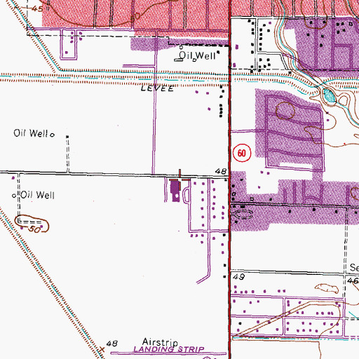 Topographic Map of McAllister Middle School, TX