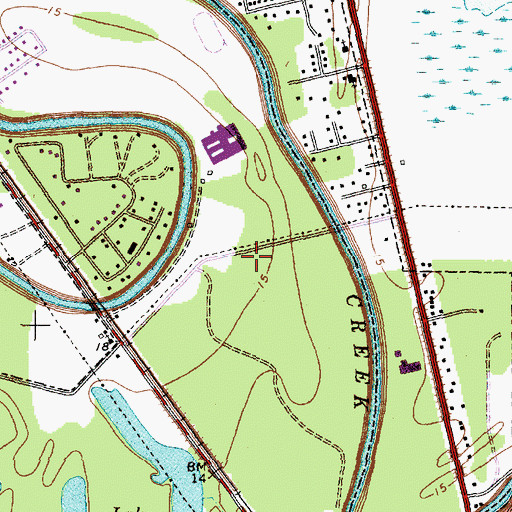 Topographic Map of Madge Griffith Elementary School, TX