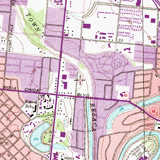 Topographic Map of The Episcopal Day School, TX