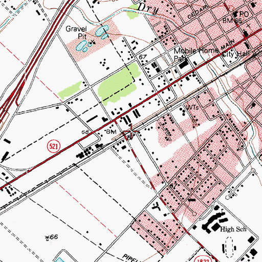 Topographic Map of Grape Creek Special Program, TX