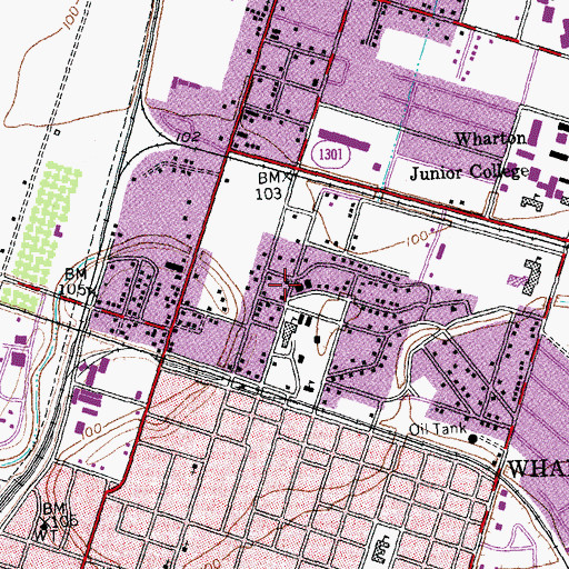 Topographic Map of Saint Thomas Episcopal School, TX