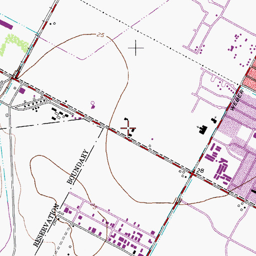 Topographic Map of Most Precious Blood Catholic School, TX