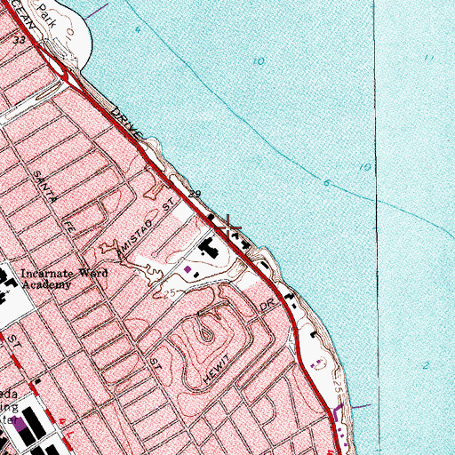 Topographic Map of First Baptist Church School, TX
