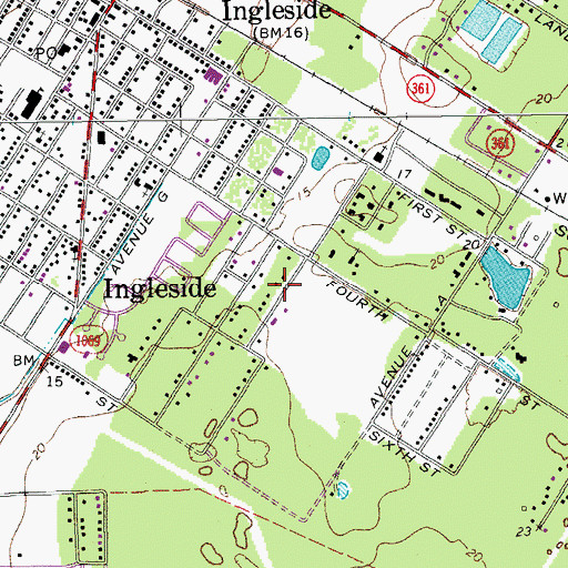 Topographic Map of Gilbert J Mircovich Elementary School, TX