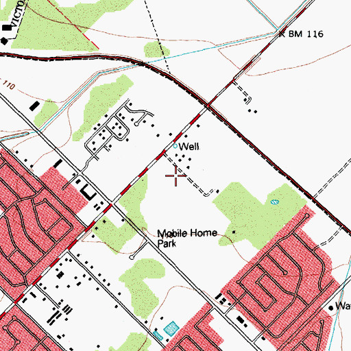 Topographic Map of The Children's House, TX
