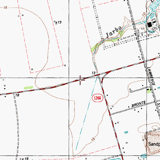 Topographic Map of I W and Eleanor Hyde Elementary School, TX