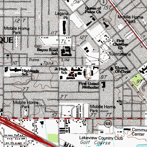 Topographic Map of La Marque Independent School District Early Childhood Learning Center, TX