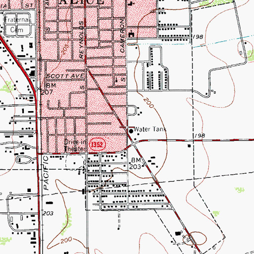 Topographic Map of Garcia Elementary School, TX