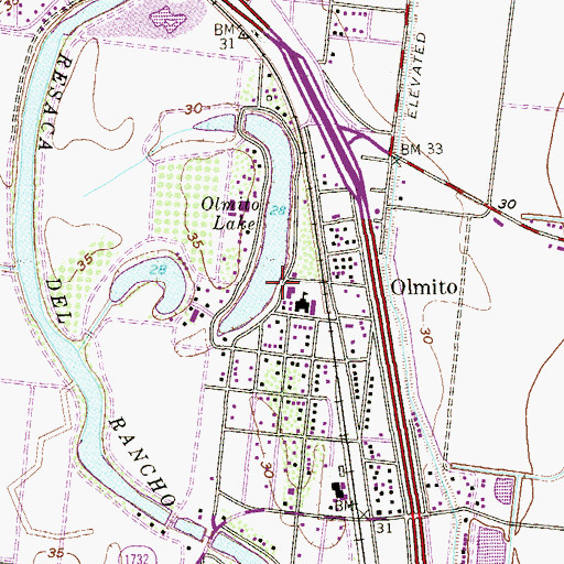 Topographic Map of Villareal Elementary School, TX
