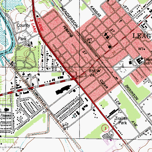 Topographic Map of Ed White Memorial High School, TX