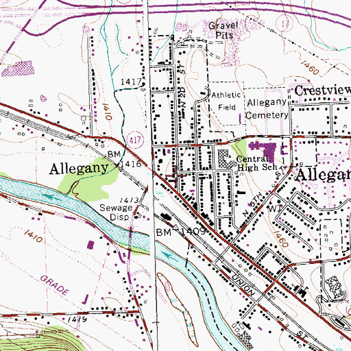 Topographic Map of First Methodist Episcopal Church (historical), NY