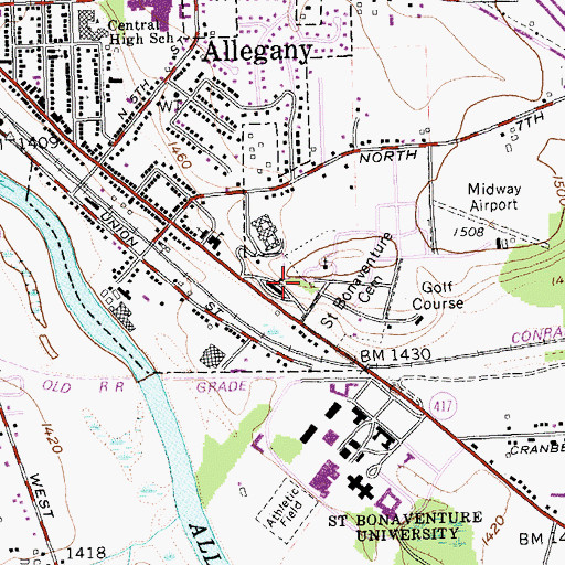 Topographic Map of Saint Elizabeth's Academy (historical), NY
