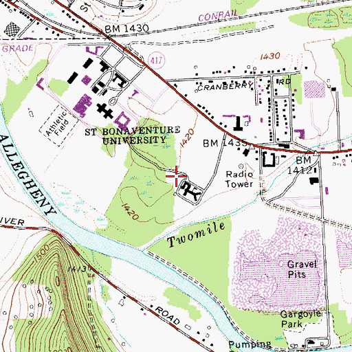 Topographic Map of Glen of Saint Clare, NY