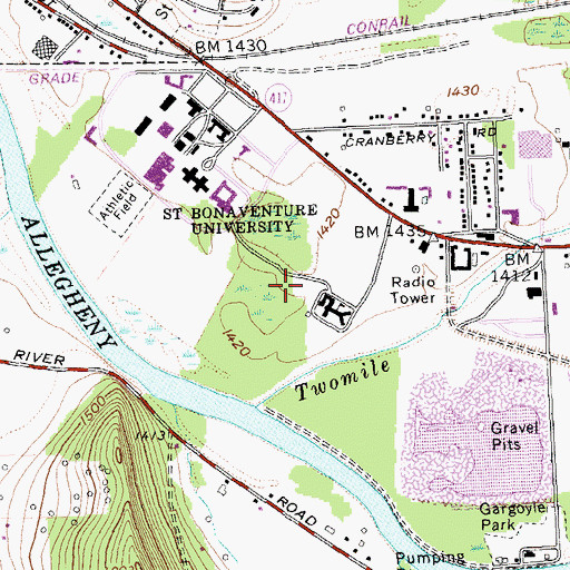 Topographic Map of Gardens of Brother Leo, NY