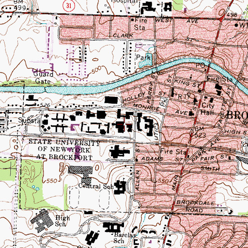 Topographic Map of Seymour College Union, NY