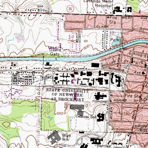 Topographic Map of Dailey Hall, NY