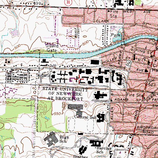 Topographic Map of McFarlane Hall, NY