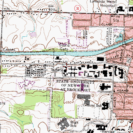 Topographic Map of Mortimer Hall, NY