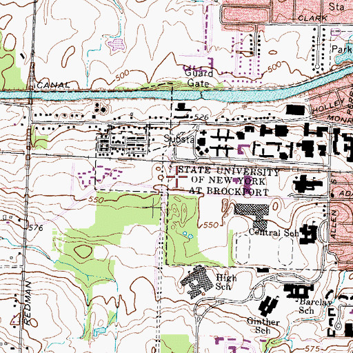 Topographic Map of Conrad Welcome Center, NY