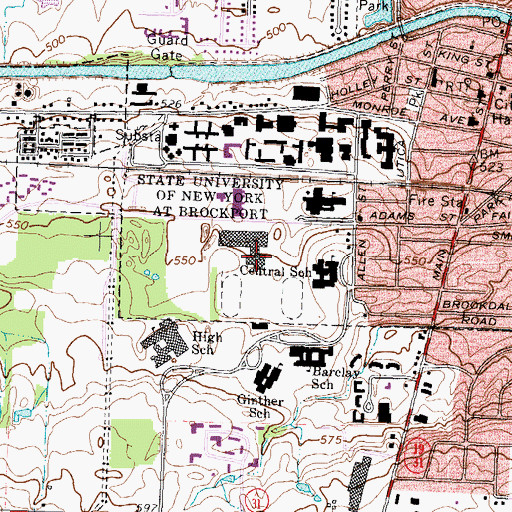 Topographic Map of Tuttle South Gymnasium, NY