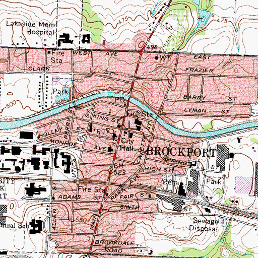 Topographic Map of Strand Theatre, NY