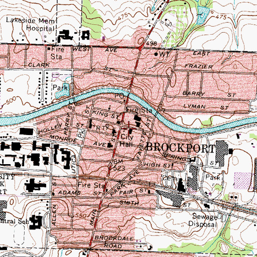 Topographic Map of Saint Luke's Episcopal Church, NY