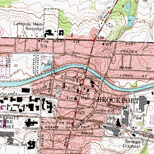 Topographic Map of Assembly of God Church, NY