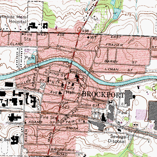 Topographic Map of First Presbyterian Church, NY