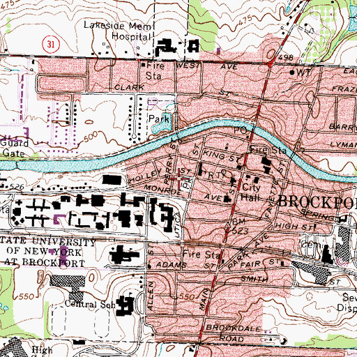 Topographic Map of Free Methodist Church (historical), NY