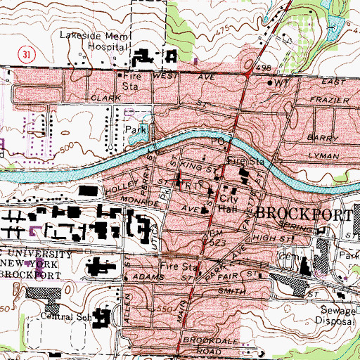 Topographic Map of Cornerstone Christian Academy, NY