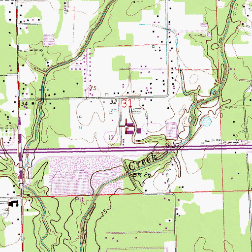 Topographic Map of Harvest Christian Academy School, LA