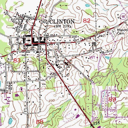 Topographic Map of East Feliciana Parish Enrichment Academy, LA