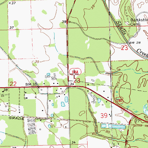 Topographic Map of Hammond Eastside Elementary Magnet School, LA